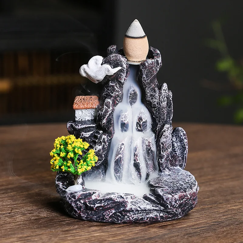 Waterfall Incense Burner Home Decor