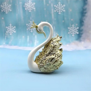 Mini Swan Couple Model Figurine