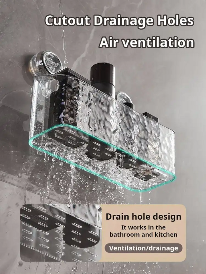 Glacier Pattern Suction Cup Shelf